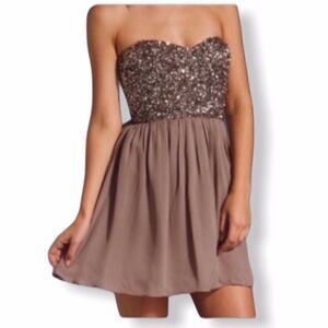 Strapless Parker  sequin dress SZ S